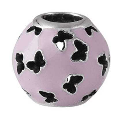 Pandora 925 Silver 791483EN68 Pink Hollow Butterfly Strand