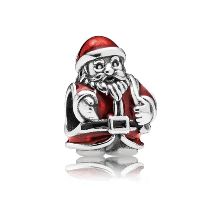 Pandora 925 Silver 791231ENMX Happy Santa Claus Strap