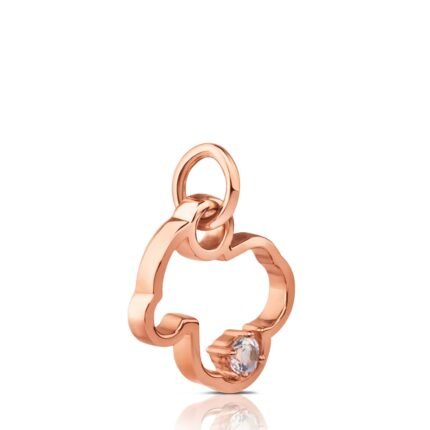 Colgante Eklat de Plata Vermeil rosa con Topacio