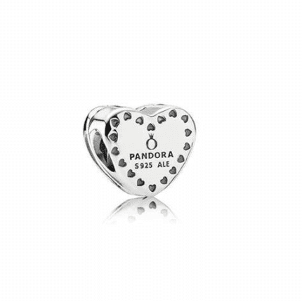 Pandora 925 silver 791247CZ heart-shaped hollow string decoration