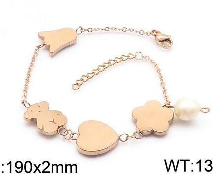 TOUS Stainless Steel Heart Star Bear Series Bracelet