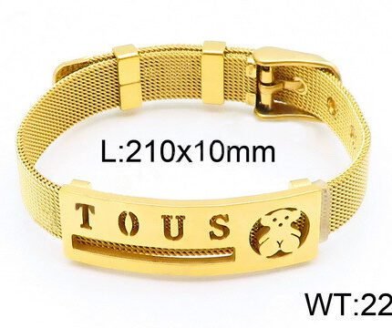 TOUS Stainless Steel Material Font Spanish Bear Pattern Bracelet