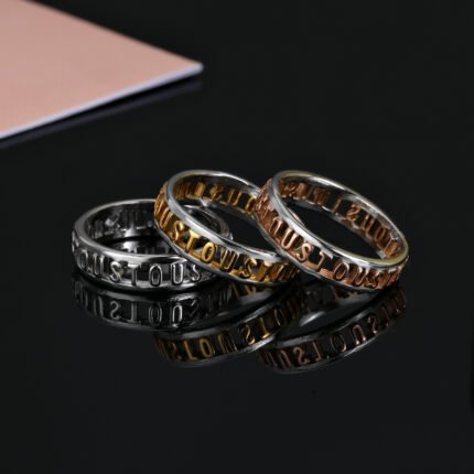 TOUS letter stainless steel hollow ring material