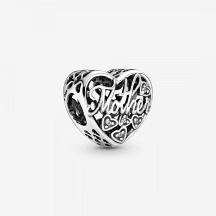 Pandora 925 Silver 792109CZ Heart shaped Diamond Set String Jewelry