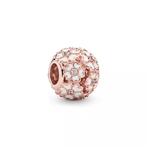 Pandora 925 Silver 781488EN12 Rose Gold Cherry Blossom Field Bracelet