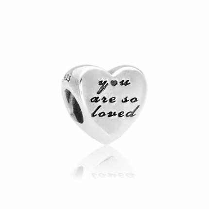 Pandora 925 Silver 791730 You Are the Beloved Heart String Ornament