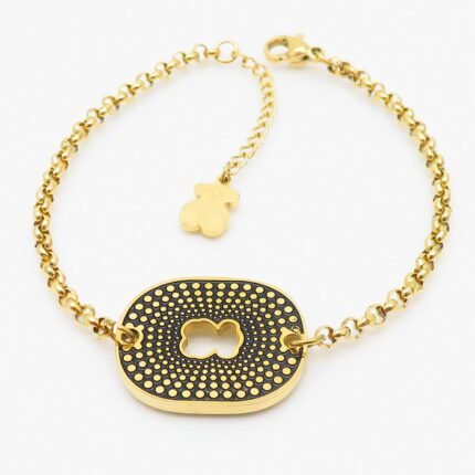 TOUS 925 Silver Spanish Bear Spread Out Dot Store Round Brand Bracelet