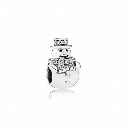 Pandora 925 Silver 792001CZ Snowman String Decoration