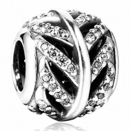 Pandora 925 silver 791186CZ hollow sparkling string decoration