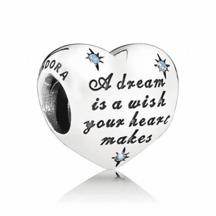 Pandora 925 silver 791593CFL heart-shaped letter string decoration