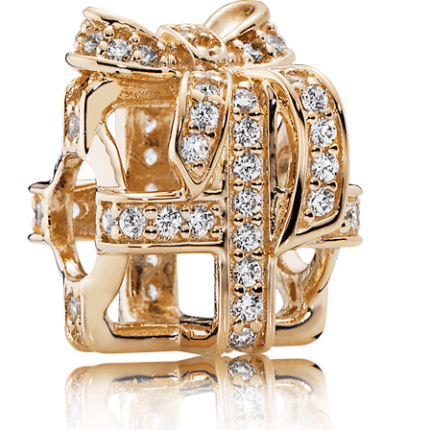 Pandora 925 Silver 750839CZ Hollow Gift String