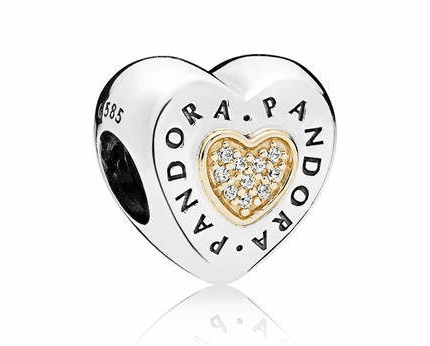 Pandora 925 silver 796233CZ heart-shaped string decoration
