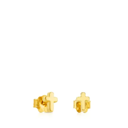 Gold Sweet Dolls XXS Earrings Cross motif. Stud lock.