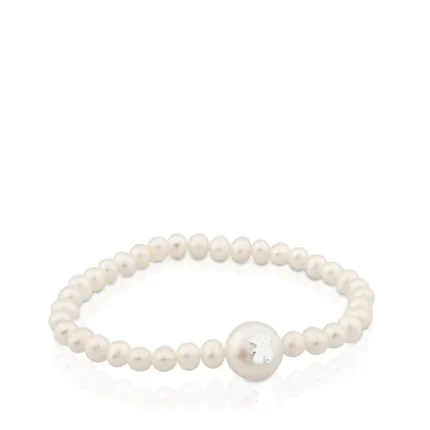 Silver TOUS Sweet Dolls Bracelet with pearls
