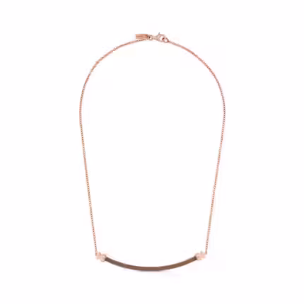 IP Steel and Rose Vermeil Silver TOUS Icon Mesh Necklace 40cm.