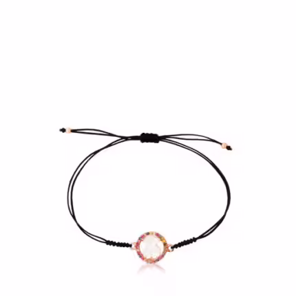 Rose Vermeil Silver Camille Bracelet with Mother-of-Pearl and multicolored Sapphire