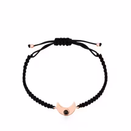 Rose Vermeil Silver Super Power Bracelet with Cord and Spinel