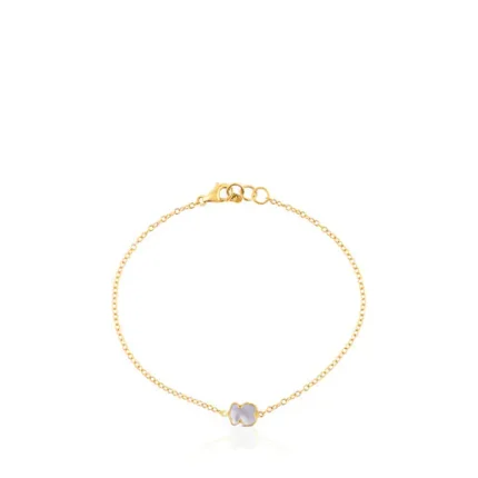 Gold and Mother-of-pearl XXS bear Bracelet