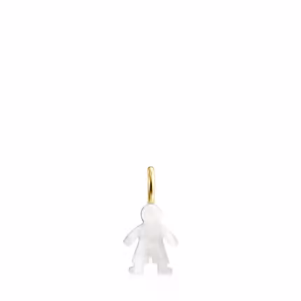Sweet Dolls Boy Pendant in Gold and Mother-of-Pearl