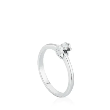 White Gold TOUS Sweet Diamonds Ring with Diamonds 0.10ct