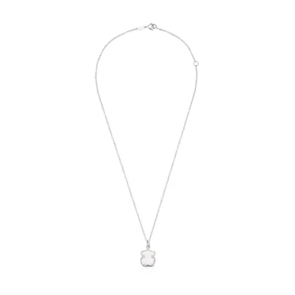 Silver and rock Crystal Sweet Dolls Color Necklace