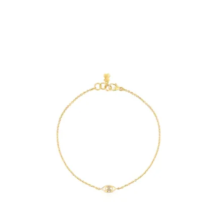 Gold TOUS Good Vibes eye Bracelet with Diamonds