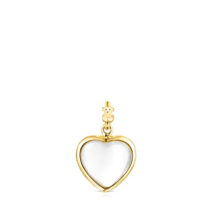 Silver Vermeil TOUS Good Vibes heart Pendant with rock crystal