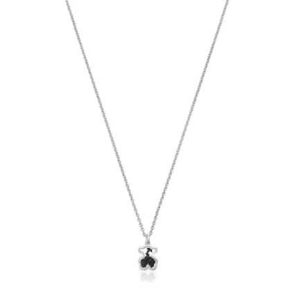 Silver Areia Necklace with onyx