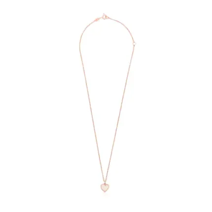 Rose silver vermeil Areia Necklace with pearls