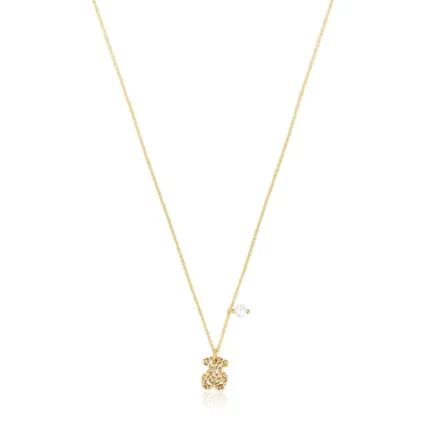 Gold Oceaan Necklace with pearl