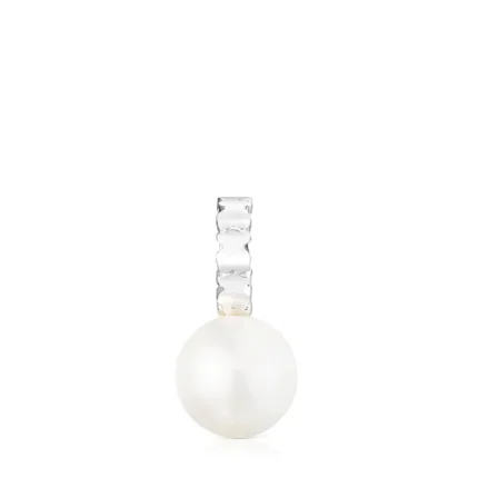 Silver Straight Pendant with Pearl