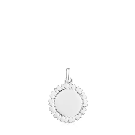 Silver Straight medallion Pendant