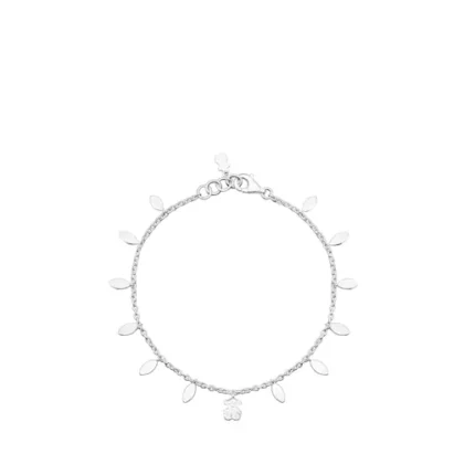 Silver Fragile Nature leaves Bracelet