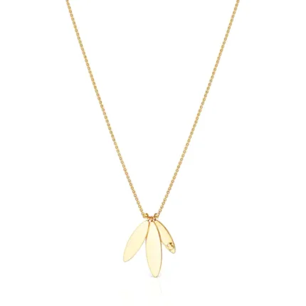 Silver Vermeil Fragile Nature laurel leaf Necklace