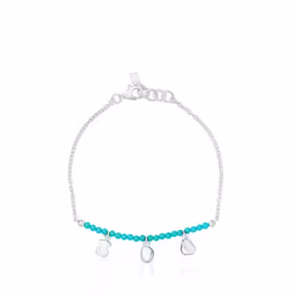 Silver TOUS Joy Bits Bracelet with dyed calcite