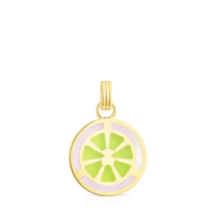 17-mm silver vermeil TOUS St. Tropez Cup Enameled pendant