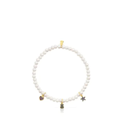Pearl TOUS New Motif Bracelet with gemstone motifs