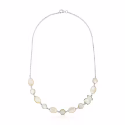 Silver New Color Necklace with Mother-of-Pearl