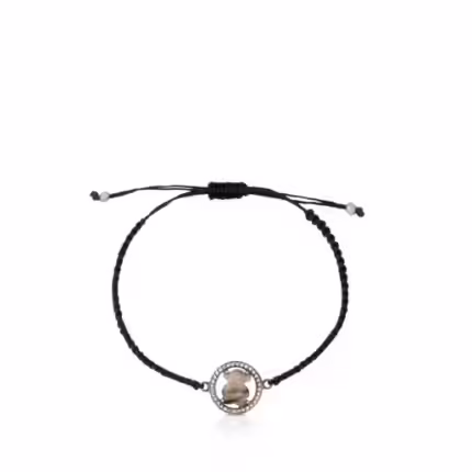 Camille Bracelet in Silver with Labradorite and Diamonds.