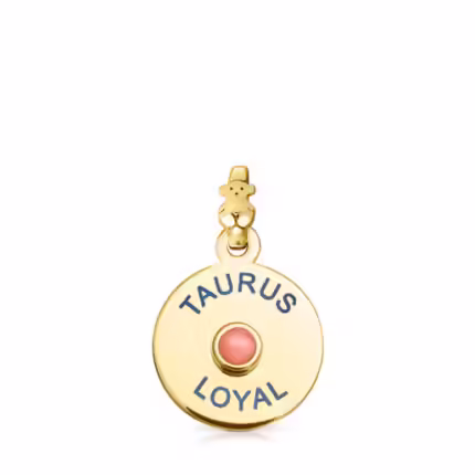 ALL Horoscopes Taurus Pendant in Silver Vermeil with Opal