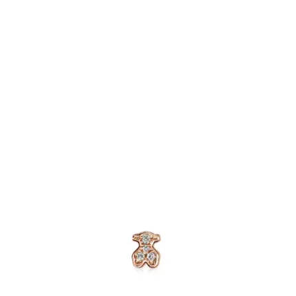 Rose Gold Les Classiques bear Earring with Diamonds