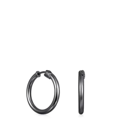 TOUS Basics small Earrings in Dark Silver