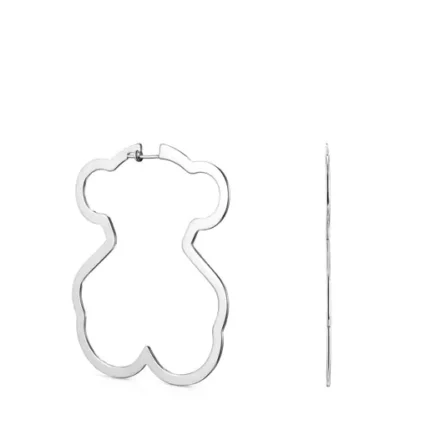 Silver Silueta bear Earrings
