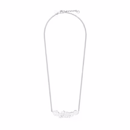 Nocturne necklace with Silver motifs with Pearl