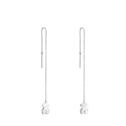 Long Nocturne Silver Earrings