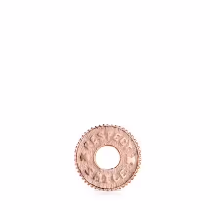 Medallions Respect & Smile disc Pendant in Rose Silver Vermeil