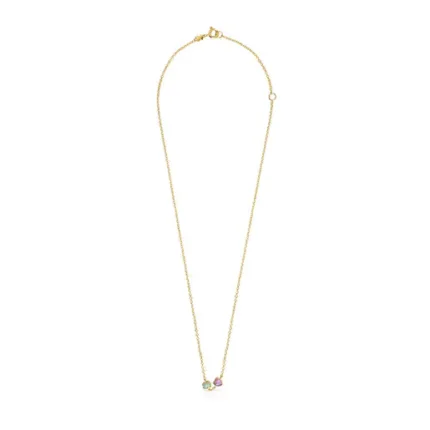 Glory Necklace in Silver Vermeil with Amazonite and Amethyst