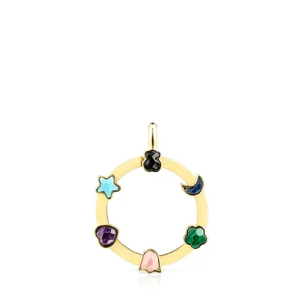 Silver Vermeil Glory Pendant with Gemstones