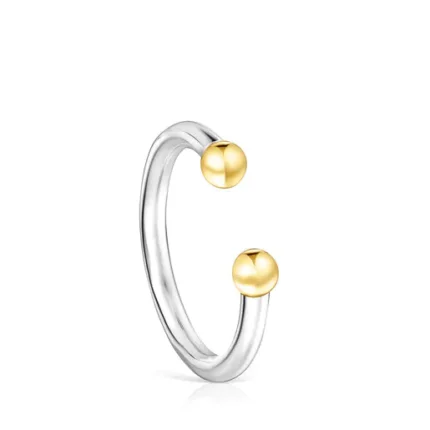 Silver and silver vermeil St. Tropez Open ring