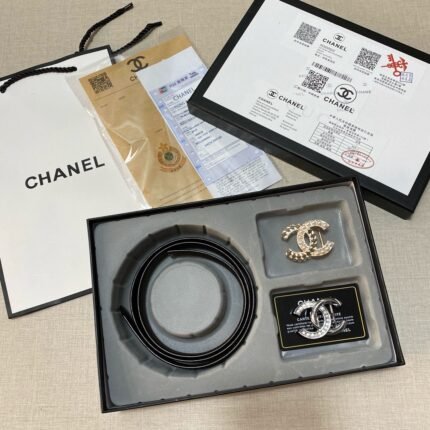 Chanel Classic Two Buckle Belt Gift Box Set - High end Fashion, Noble and Elegant